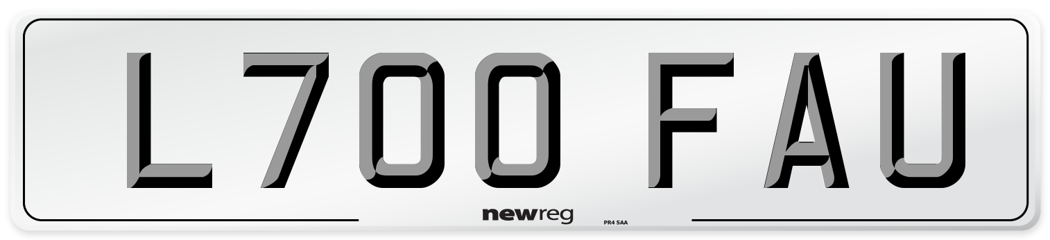 L700 FAU Number Plate from New Reg